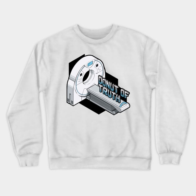 Donut of truth - CT scanner isometric illustration Crewneck Sweatshirt by daddymactinus